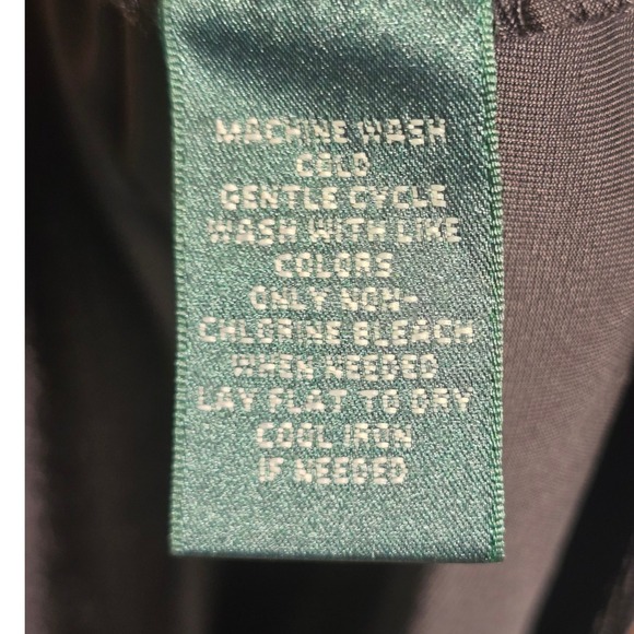 Lauren Ralph Lauren Womens XS Black Velvet Boat Neck Long Sleeve Top - Picture 3 of 6